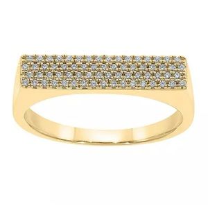NEW - 0.20 CTW diamond architectural fashion rings, yellow